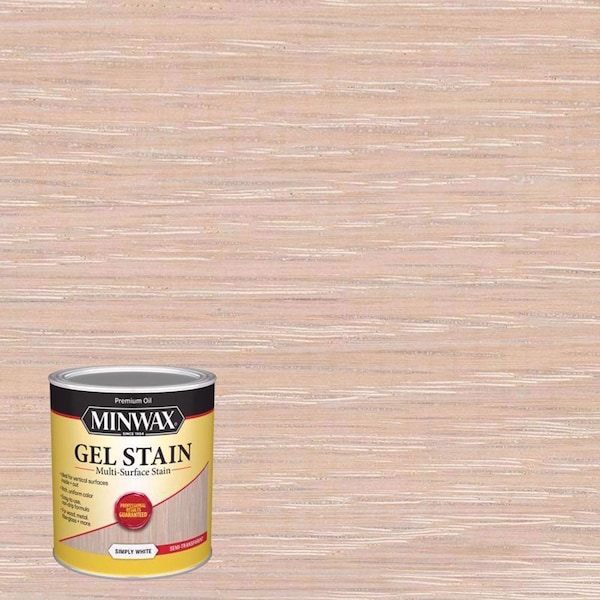 Minwax Minwax Gel Stain Semi-Transparent Simply White Oil-Based Gel Stain 1 qt 616110444 - main